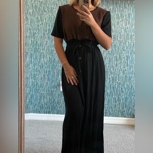 Vintage Carol Little Brown and Black Dress